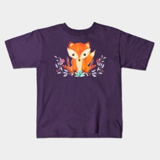 Fox In The Flowers Kids T-Shirt